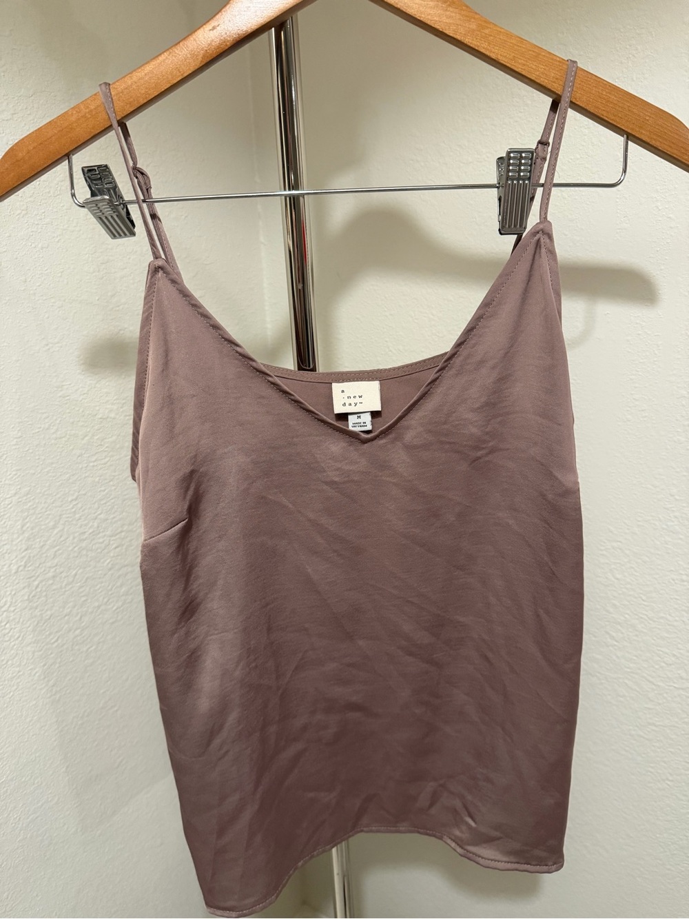 a new day Mauve Satiny V-Neck Cami